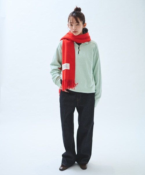common gull products.(コモンガルプロダクツ)の「本を抱くマフラー(マフラー・レディース・グレー系/レッド系/ネイビー/イエロー系/ダークブラウン系/ピンク系・フリー)」の13枚目の写真