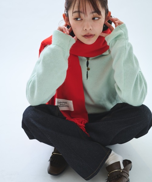 common gull products.(コモンガルプロダクツ)の「本を抱くマフラー(マフラー・レディース・グレー系/レッド系/ネイビー/イエロー系/ダークブラウン系/ピンク系・フリー)」の16枚目の写真