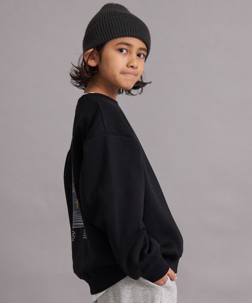 PAIRMANON STREET（ペアマノンストリート）の「裏起毛 フォトプリント スウェット トレーナー【PAIRMANON STREET】（スウェット・キッズ・ライトパープル/グレー/ブラック系その他/ブラック/グレー系その他・100/110/120/130/140/150/160/90）」の22枚目の写真