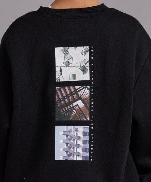 PAIRMANON STREET（ペアマノンストリート）の「裏起毛 フォトプリント スウェット トレーナー【PAIRMANON STREET】（スウェット・キッズ・ライトパープル/グレー/ブラック系その他/ブラック/グレー系その他・100/110/120/130/140/150/160/90）」の11枚目の写真