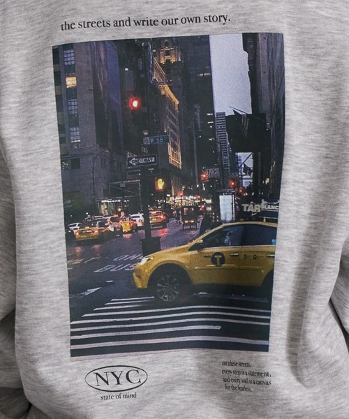 PAIRMANON STREET（ペアマノンストリート）の「裏起毛 フォトプリント スウェット トレーナー【PAIRMANON STREET】（スウェット・キッズ・ライトパープル/グレー/ブラック系その他/ブラック/グレー系その他・100/110/120/130/140/150/160/90）」の12枚目の写真