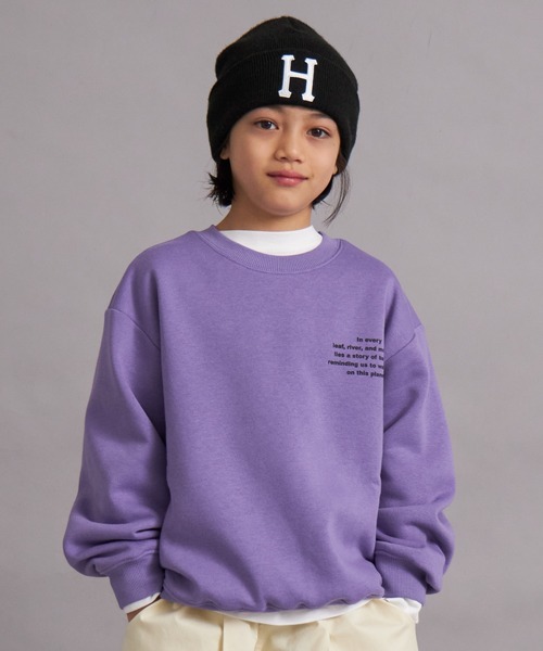 PAIRMANON STREET（ペアマノンストリート）の「裏起毛 フォトプリント スウェット トレーナー【PAIRMANON STREET】（スウェット・キッズ・ライトパープル/グレー/ブラック系その他/ブラック/グレー系その他・100/110/120/130/140/150/160/90）」の6枚目の写真