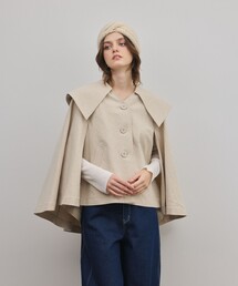 GRACE CONTINENTAL | リネンオックスケープジャケット(その他アウター)