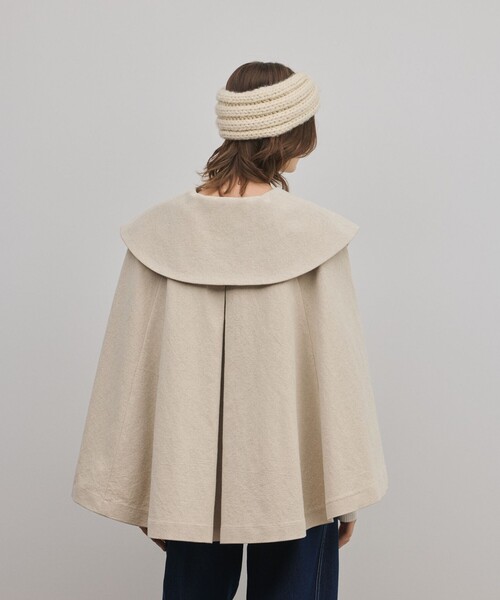 GRACE CONTINENTAL（グレースコンチネンタル）の「リネンオックスケープジャケット（その他アウター・レディース・ブラック/ベージュ・36）」の8枚目の写真