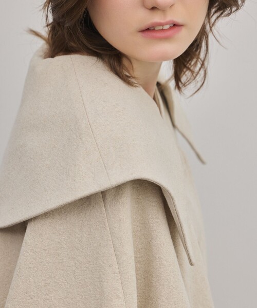 GRACE CONTINENTAL（グレースコンチネンタル）の「リネンオックスケープジャケット（その他アウター・レディース・ブラック/ベージュ・36）」の12枚目の写真