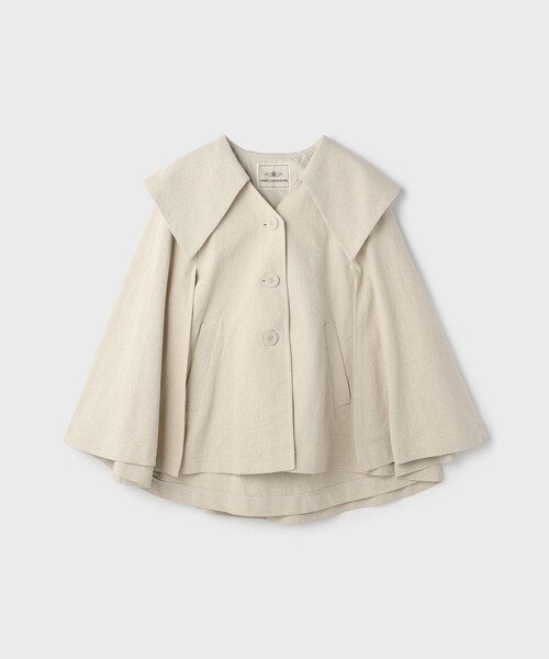 GRACE CONTINENTAL（グレースコンチネンタル）の「リネンオックスケープジャケット（その他アウター・レディース・ブラック/ベージュ・36）」の17枚目の写真