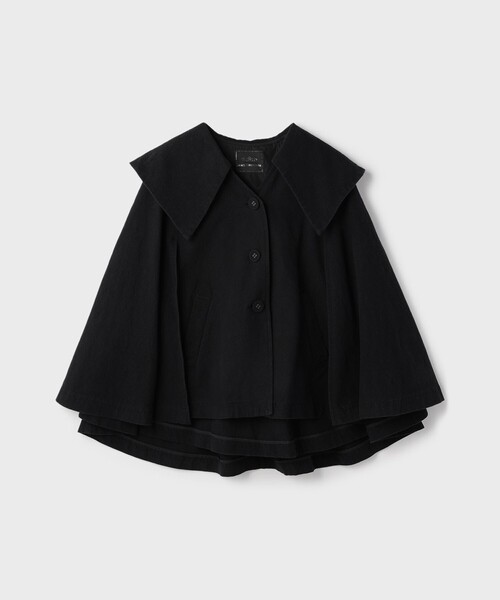 GRACE CONTINENTAL(グレースコンチネンタル)の「リネンオックスケープジャケット(その他アウター・レディース・ブラック/ベージュ・36)」の2枚目の写真