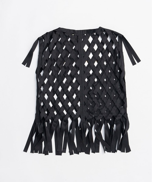 2026Spring Pre-Order】ロゴプリントリボンTシャツ / Woven Grid