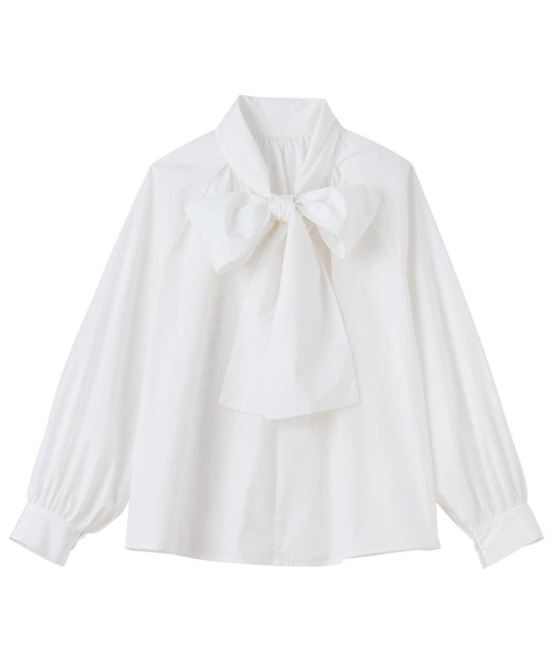 GeeRA（ジーラ）の「オンオフ着られる！洗えるイージーケアボリュームボウタイリボンブラウス（シャツ/ブラウス・レディース・ブラック/ブルー系その他/オフホワイト・LARGE/MEDIUM/X-LARGE）」の19枚目の写真