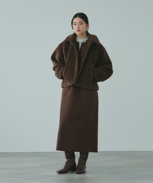 VICKY(ビッキー)の「ソフトニットメルトンIラインスカート≪手洗い可能≫(スカート・レディース・ダークグレー・M)」の21枚目の写真