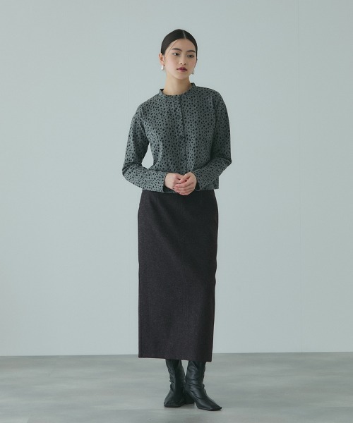 VICKY(ビッキー)の「ソフトニットメルトンIラインスカート≪手洗い可能≫(スカート・レディース・ダークグレー・M)」の13枚目の写真