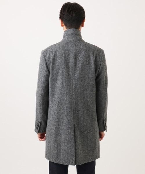 MICHEL KLEIN HOMME (ミッシェルクランオム)の「ウールヘリンボンチェスターコート(チェスターコート・メンズ・グレー/ブラック・MEDIUM/LARGE/X-LARGE)」の6枚目の写真