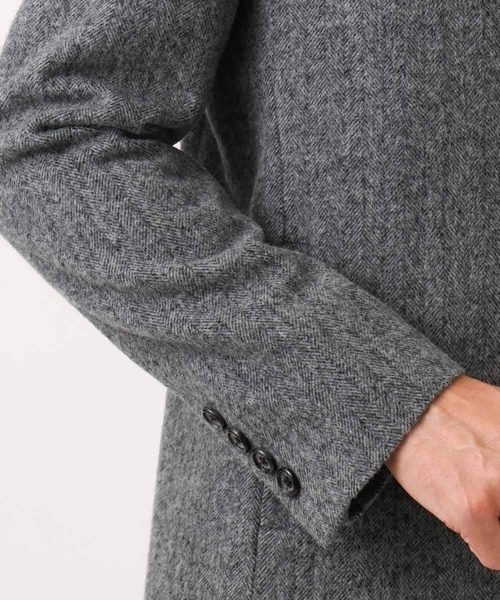 MICHEL KLEIN HOMME (ミッシェルクランオム)の「ウールヘリンボンチェスターコート(チェスターコート・メンズ・グレー/ブラック・MEDIUM/LARGE/X-LARGE)」の8枚目の写真