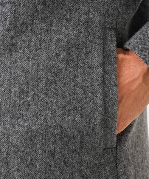 MICHEL KLEIN HOMME (ミッシェルクランオム)の「ウールヘリンボンチェスターコート(チェスターコート・メンズ・グレー/ブラック・MEDIUM/LARGE/X-LARGE)」の9枚目の写真