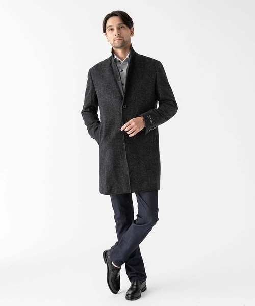 MICHEL KLEIN HOMME (ミッシェルクランオム)の「ウールヘリンボンチェスターコート(チェスターコート・メンズ・グレー/ブラック・MEDIUM/LARGE/X-LARGE)」の16枚目の写真