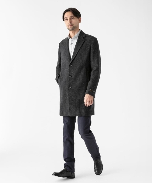 MICHEL KLEIN HOMME (ミッシェルクランオム)の「ウールヘリンボンチェスターコート(チェスターコート・メンズ・グレー/ブラック・MEDIUM/LARGE/X-LARGE)」の17枚目の写真