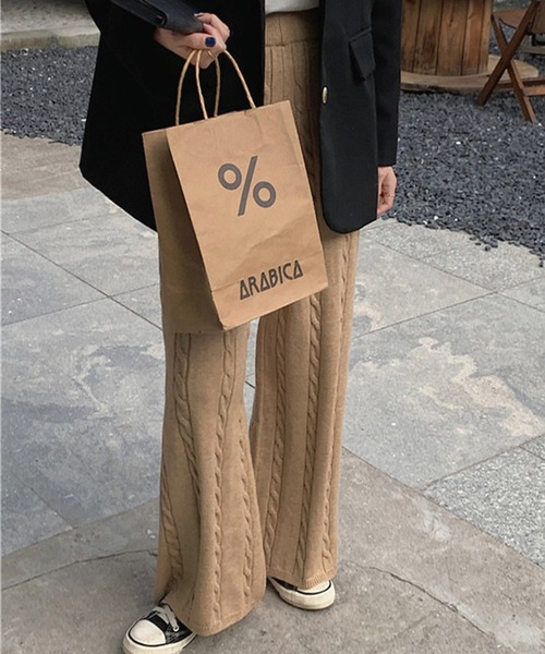NANEA（ナネア）の「ケーブル編みニットイージーパンツ（その他パンツ・レディース・グレー/ブラック/ホワイト/ベージュ・フリー）」の17枚目の写真