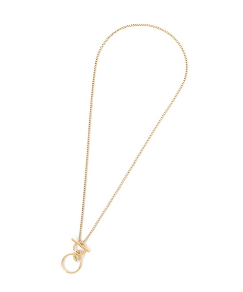 BAYFLOW（ベイフロー）の「ステンレスグラスホルダーネックレス（ネックレス・レディース・ライトグレー/イエロー・FREE）」の2枚目の写真