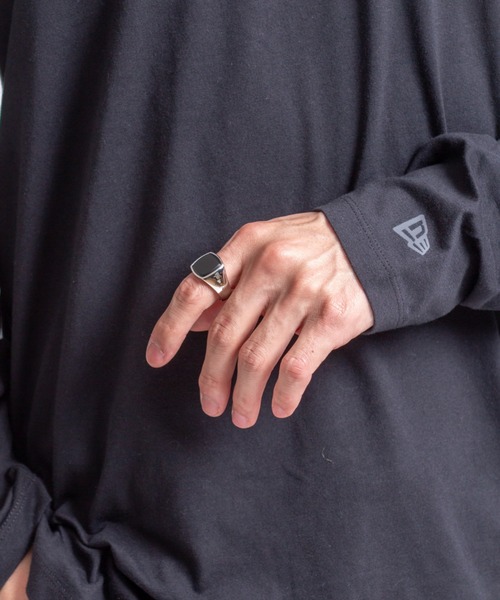 TOMWOOD(トムウッド)】Cushion Black Onyx(M) シルバー リング メンズ