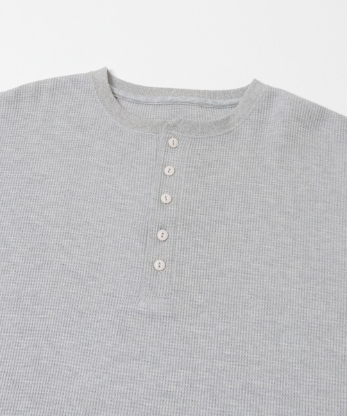 SENSE OF PLACE by URBAN RESEARCH（センスオブプレイスバイアーバンリサーチ）の「ワッフルヘンリーネックロンT（Tシャツ/カットソー・メンズ・ブラック/グレー系その他/ミント・MEDIUM/LARGE）」の16枚目の写真