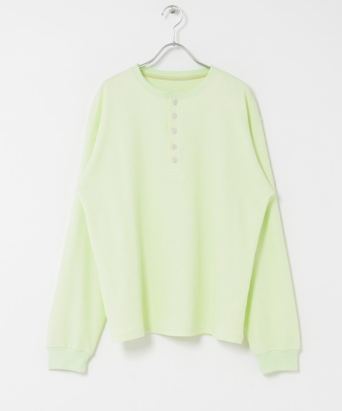 SENSE OF PLACE by URBAN RESEARCH（センスオブプレイスバイアーバンリサーチ）の「ワッフルヘンリーネックロンT（Tシャツ/カットソー・メンズ・ブラック/グレー系その他/ミント・MEDIUM/LARGE）」の13枚目の写真