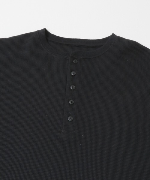 SENSE OF PLACE by URBAN RESEARCH（センスオブプレイスバイアーバンリサーチ）の「ワッフルヘンリーネックロンT（Tシャツ/カットソー・メンズ・ブラック/グレー系その他/ミント・MEDIUM/LARGE）」の18枚目の写真