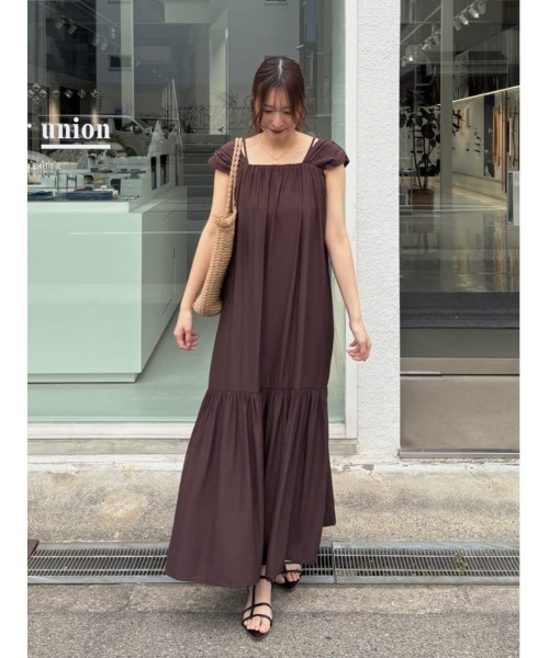 titivate(ティティベイト)の「2wayショルダーワンピース(ワンピース・レディース・アイボリー/ブラック/ダークブラウン・M/S/SP)」の5枚目の写真