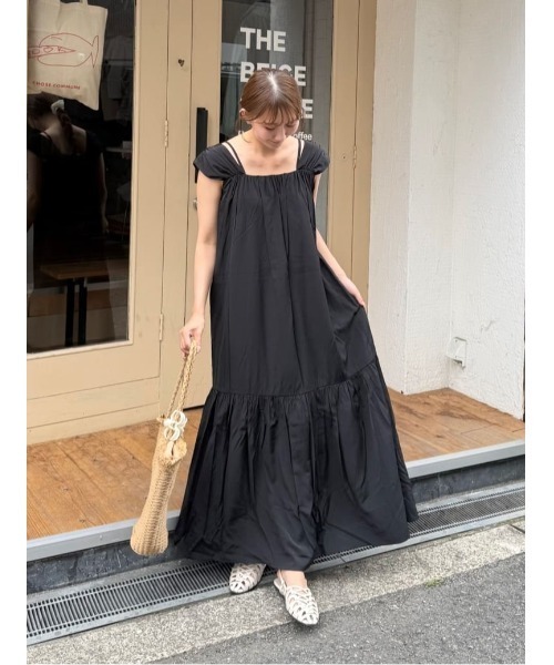 titivate(ティティベイト)の「2wayショルダーワンピース(ワンピース・レディース・アイボリー/ブラック/ダークブラウン・M/S/SP)」の7枚目の写真