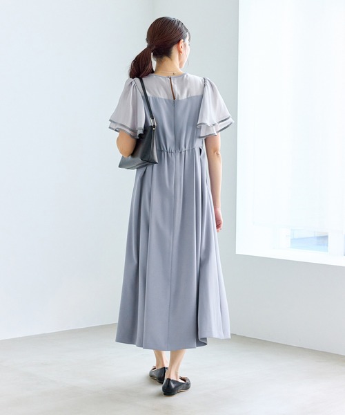 ROPE' PICNIC(ロペピクニック)の「【Mon E’toile/モンエトワール】フレア袖ビスチェデザインワンピース(ドレス・レディース・サックスブルー/ブラック/グリーン・M/S)」の17枚目の写真
