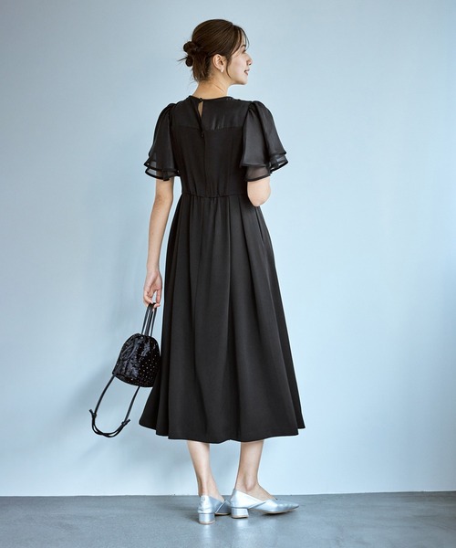 ROPE' PICNIC(ロペピクニック)の「【Mon E’toile/モンエトワール】フレア袖ビスチェデザインワンピース(ドレス・レディース・サックスブルー/ブラック/グリーン・M/S)」の19枚目の写真