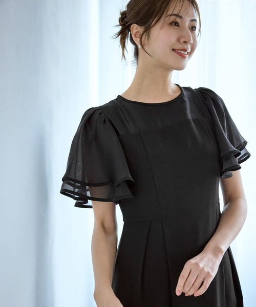 ROPE' PICNIC(ロペピクニック)の「【Mon E’toile/モンエトワール】フレア袖ビスチェデザインワンピース(ドレス・レディース・サックスブルー/ブラック/グリーン・M/S)」の21枚目の写真