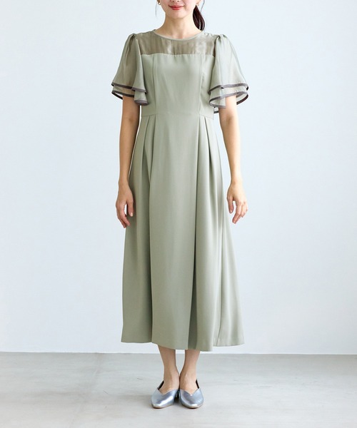 ROPE' PICNIC(ロペピクニック)の「【Mon E’toile/モンエトワール】フレア袖ビスチェデザインワンピース(ドレス・レディース・サックスブルー/ブラック/グリーン・M/S)」の22枚目の写真