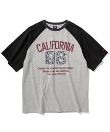 SUPERSUB（スーパーサブ）の「98 カリフォルニア ラグラン 半袖Tシャツ-グレー（Tシャツ/カットソー）」
