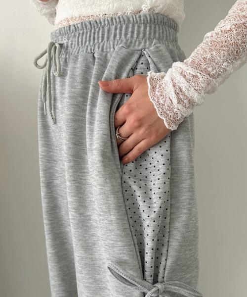 CLEA(クレア)の「ドットリボンスウェットパンツ(スウェットパンツ・レディース・ブラック/グレー・FREE)」の16枚目の写真