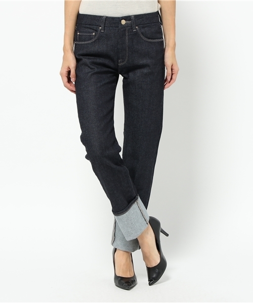 AZUL ENCANTO(アズールエンカント)の「ストレートデニム(S/W)(デニムパンツ・レディース・ネイビー・SMALL/LARGE/MEDIUM)」の1枚目の写真