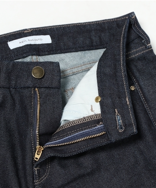 AZUL ENCANTO(アズールエンカント)の「ストレートデニム(S/W)(デニムパンツ・レディース・ネイビー・SMALL/LARGE/MEDIUM)」の2枚目の写真
