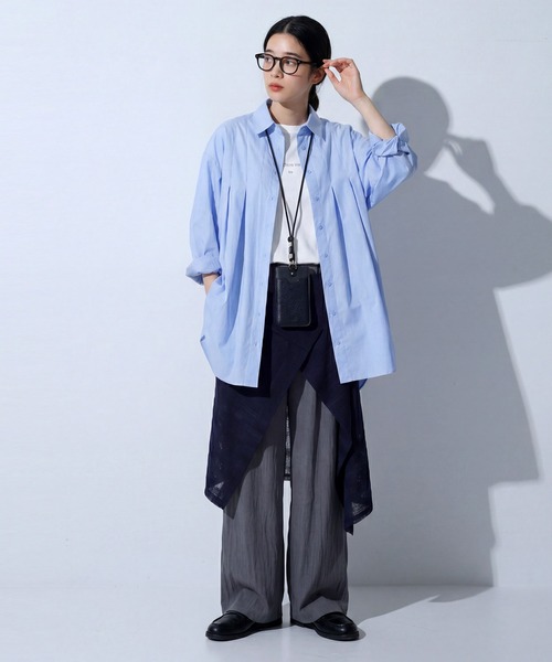 antiqua(アンティカ)の「タック シャツ(シャツ/ブラウス・レディース・ホワイト/ブルー/ピンク・ONESIZE)」の11枚目の写真