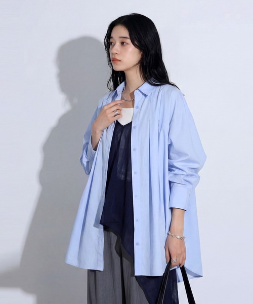 antiqua(アンティカ)の「タック シャツ(シャツ/ブラウス・レディース・ホワイト/ブルー/ピンク・ONESIZE)」の12枚目の写真