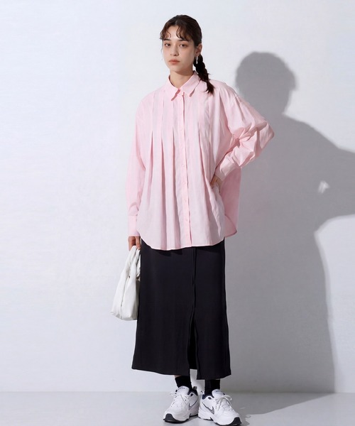 antiqua(アンティカ)の「タック シャツ(シャツ/ブラウス・レディース・ホワイト/ブルー/ピンク・ONESIZE)」の14枚目の写真