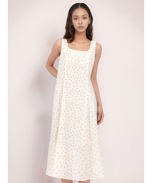 ACUD | Sleeveless Dot Dress _Ivory(ワンピース)