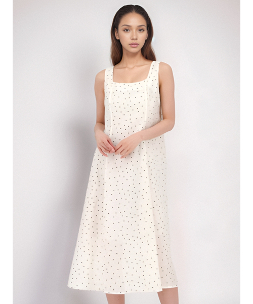 ACUD（アクド）の「Sleeveless Dot Dress _Ivory（ワンピース・レディース・アイボリー・M/S）」の3枚目の写真