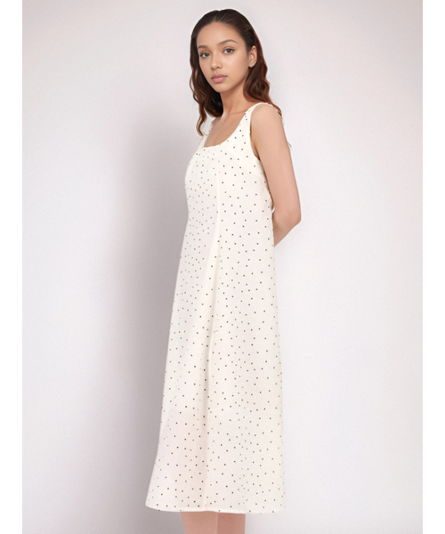 ACUD（アクド）の「Sleeveless Dot Dress _Ivory（ワンピース・レディース・アイボリー・M/S）」の4枚目の写真