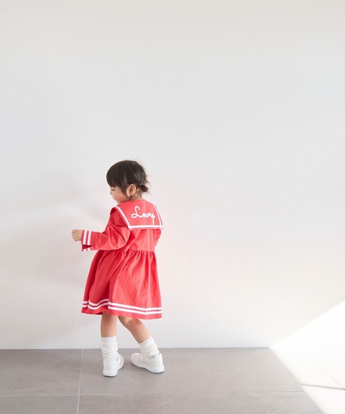 LOWRYS FARM（ローリーズファーム）の「セーラーシシュウワンピース　 642996（ワンピース・キッズ・アイボリー/レッド/ネイビー・150cm/140cm/130cm/120cm/110cm）」の18枚目の写真