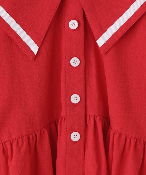 LOWRYS FARM（ローリーズファーム）の「セーラーシシュウワンピース　 642996（ワンピース・キッズ・アイボリー/レッド/ネイビー・150cm/140cm/130cm/120cm/110cm）」の4枚目の写真