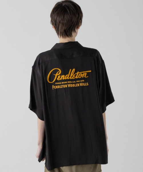 PENDLETON（ペンドルトン）の「ロゴEMB・シャツ（シャツ/ブラウス・メンズ・ブラック/オフホワイト・LARGE/MEDIUM/SMALL）」の4枚目の写真