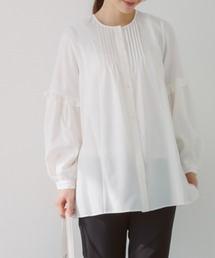 Sono（ソーノ）の「【新作 1/16発売】ご自宅でお洗濯可能【SONO/ソーノ】フローイングフリルチュニックブラウス（Tシャツ/カットソー）」