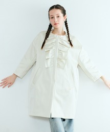 Rose Tiara｜ローズティアラのノーカラージャケット（ホワイト/白色系