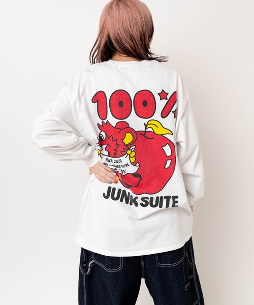 RNA(アールエヌエー)の「M2620 バナープリントロンT(Tシャツ/カットソー・レディース・ホワイト/パープル/ブラック・MEDIUM)」の6枚目の写真
