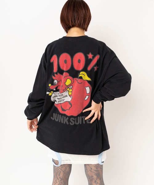 RNA(アールエヌエー)の「M2620 バナープリントロンT(Tシャツ/カットソー・レディース・ホワイト/パープル/ブラック・MEDIUM)」の11枚目の写真