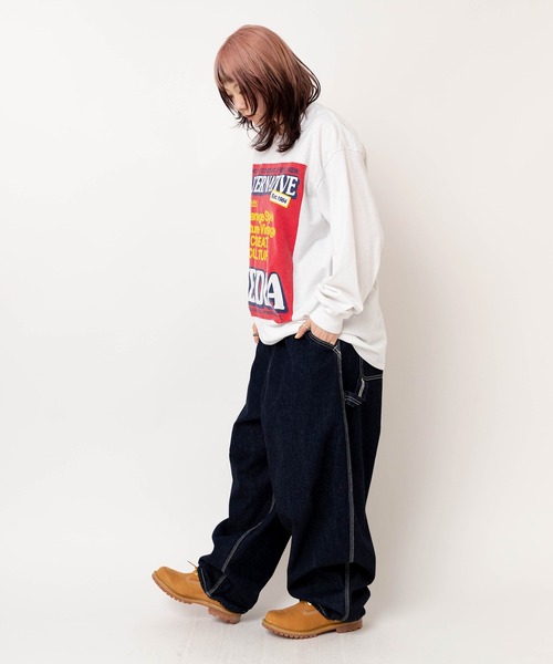RNA(アールエヌエー)の「M2620 バナープリントロンT(Tシャツ/カットソー・レディース・ホワイト/パープル/ブラック・MEDIUM)」の20枚目の写真